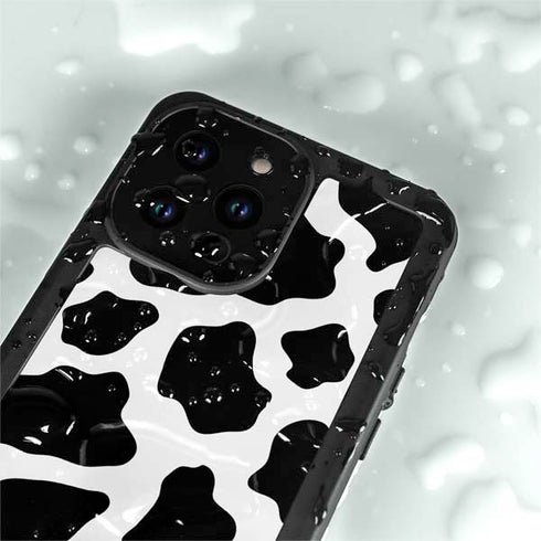 Cow Print iPhone 15 Pro Waterproof Case