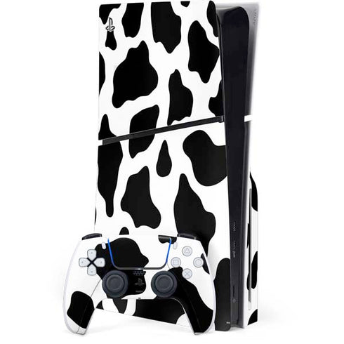 Cow Print PS5 Slim Disk Bundle Skin