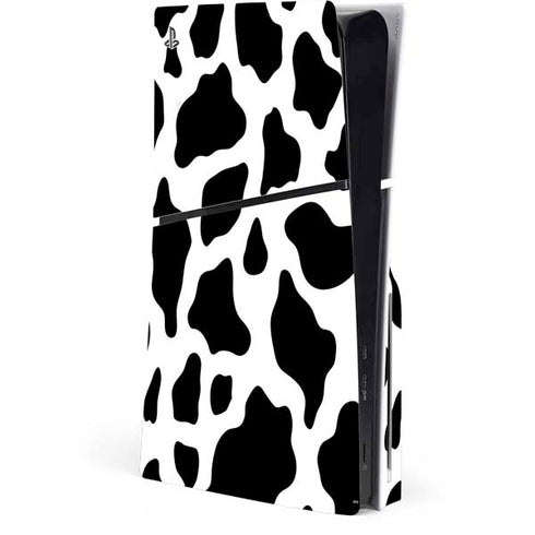 Cow Print PS5 Slim Disk Console Skin