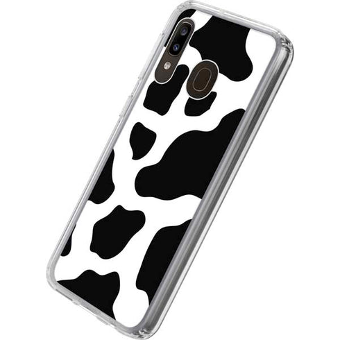 Cow Pattern Animal Print Galaxy A20 Clear Case