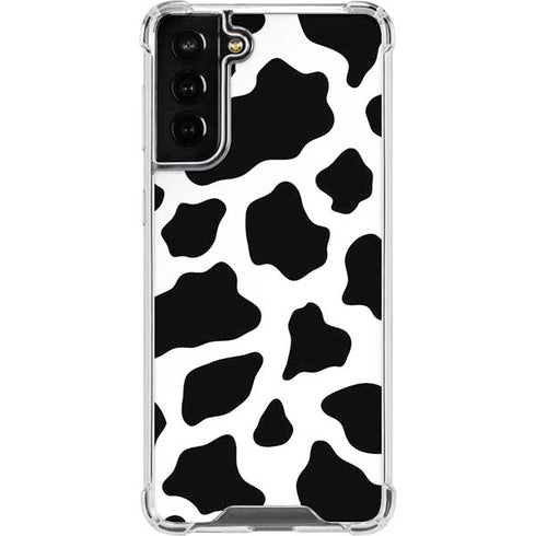 Cow Pattern Animal Print Galaxy S21 FE Clear Case