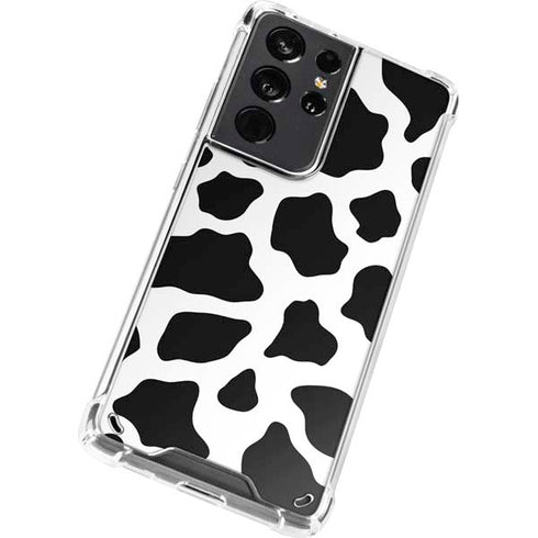 Cow Pattern Animal Print Galaxy S21 Ultra 5G Clear Case