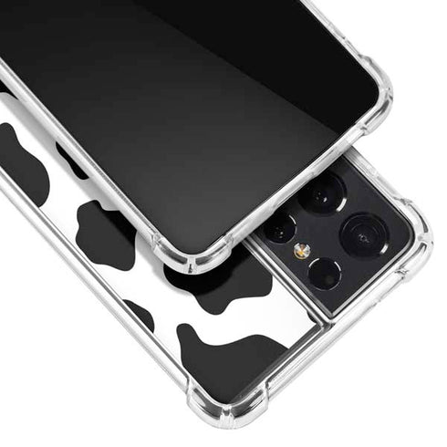 Cow Pattern Animal Print Galaxy S21 Ultra 5G Clear Case