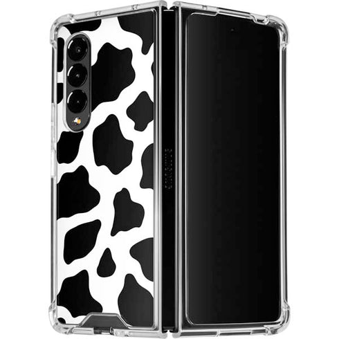 Cow Pattern Animal Print Galaxy Z Fold4 5G Clear Case
