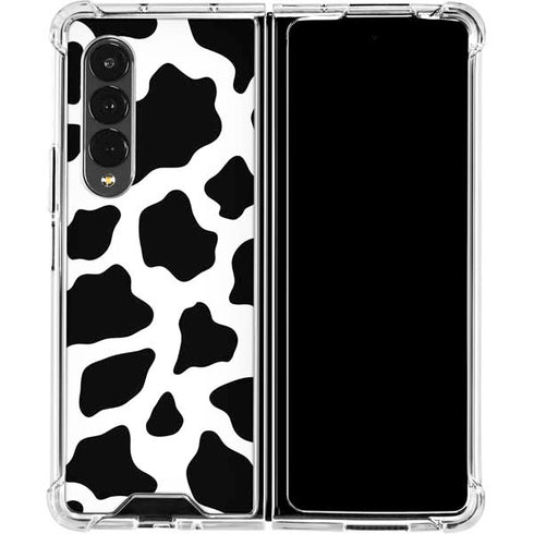 Cow Pattern Animal Print Galaxy Z Fold4 5G Clear Case