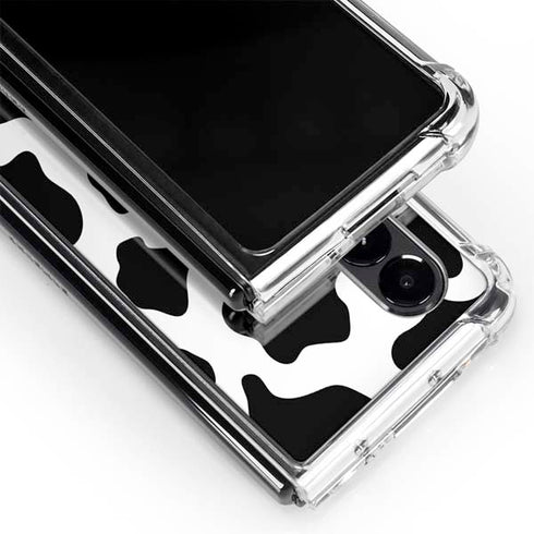 Cow Pattern Animal Print Galaxy Z Fold4 5G Clear Case