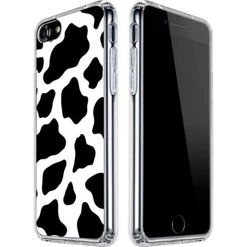 Cow Pattern Animal Print iPhone SE (2nd & 3rd Gen) Clear Case