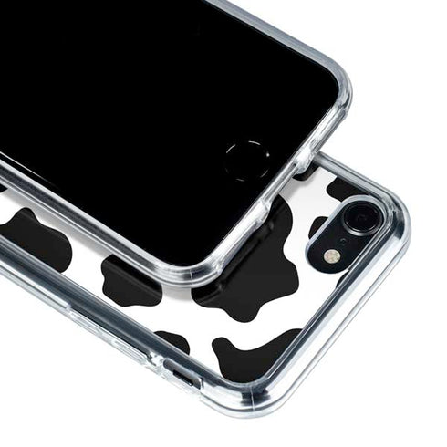 Cow Pattern Animal Print iPhone SE (2nd & 3rd Gen) Clear Case