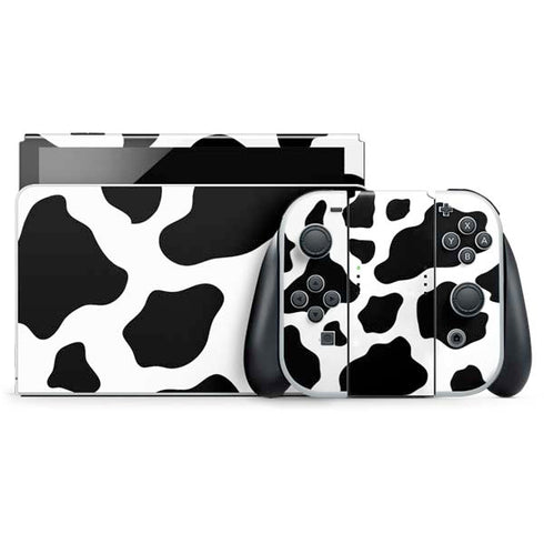 Cow Pattern Animal Print Nintendo Switch OLED (2021) Skin