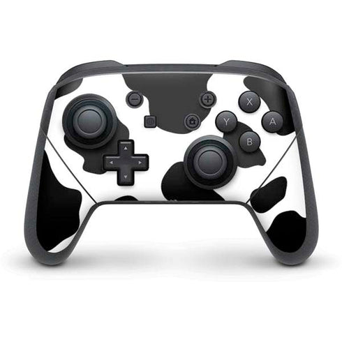 Cow Pattern Animal Print Nintendo Switch Pro Controller Skin
