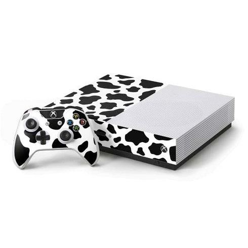 Cow Pattern Animal Print Xbox One S Console and Controller Bundle Skin