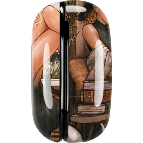 Cozy Autumn Library Witch with Cat and Coffee by Ivy Dolamore Galaxy Buds Pro Skin