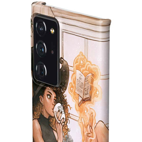 Cozy Autumn Library Witch with Cat and Coffee by Ivy Dolamore Galaxy Note20 Ultra 5G Lite Case