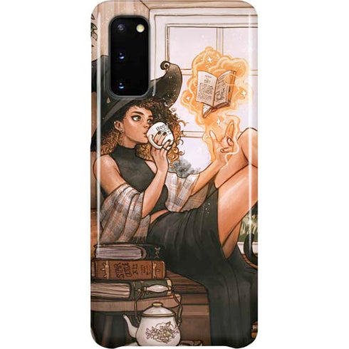 Cozy Autumn Library Witch with Cat and Coffee by Ivy Dolamore Galaxy S20 Lite Case