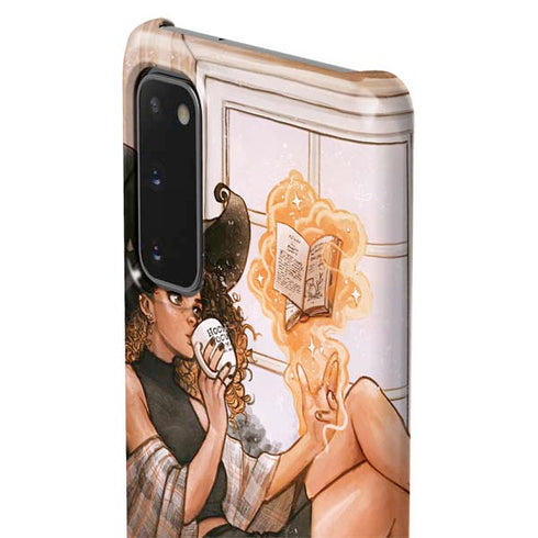 Cozy Autumn Library Witch with Cat and Coffee by Ivy Dolamore Galaxy S20 Lite Case