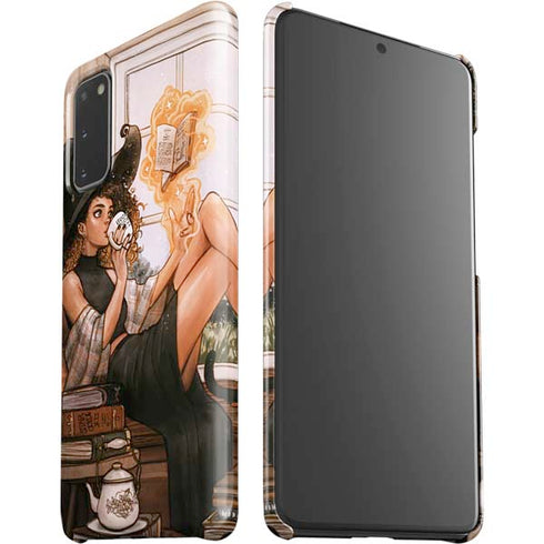 Cozy Autumn Library Witch with Cat and Coffee by Ivy Dolamore Galaxy S20 Lite Case