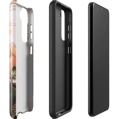 Cozy Autumn Library Witch with Cat and Coffee by Ivy Dolamore Galaxy S22 Pro Case