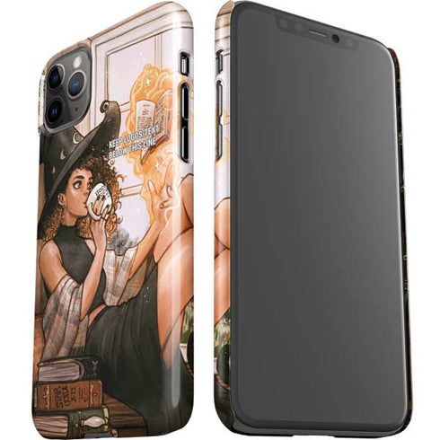 Cozy Autumn Library Witch with Cat and Coffee by Ivy Dolamore iPhone 11 Pro Max Lite Case