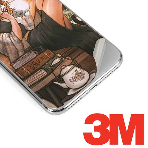 Cozy Autumn Library Witch with Cat and Coffee by Ivy Dolamore iPhone 11 Pro Skin