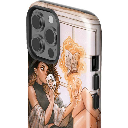 Cozy Autumn Library Witch with Cat and Coffee by Ivy Dolamore iPhone 13 Pro Max Impact Case