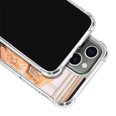 Cozy Autumn Library Witch with Cat and Coffee by Ivy Dolamore iPhone 15 Pro Max Clear Case