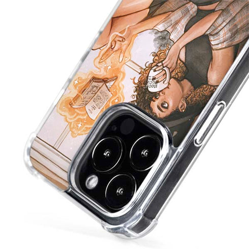 Cozy Autumn Library Witch with Cat and Coffee by Ivy Dolamore iPhone 15 Pro Max MagSafe Case