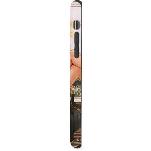 Cozy Autumn Library Witch with Cat and Coffee by Ivy Dolamore iPhone XR Pro Case
