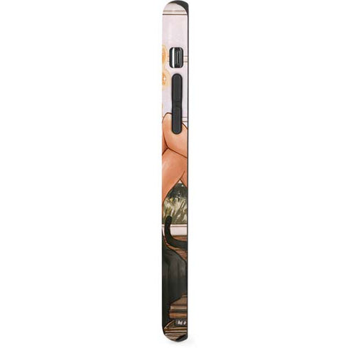 Cozy Autumn Library Witch with Cat and Coffee by Ivy Dolamore iPhone XS Pro Case