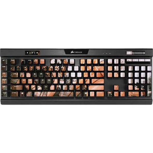 Cozy Autumn Library Witch with Cat and Coffee by Ivy Dolamore K95 RGB PLATINUM Mechanical Gaming Keyboard Skin