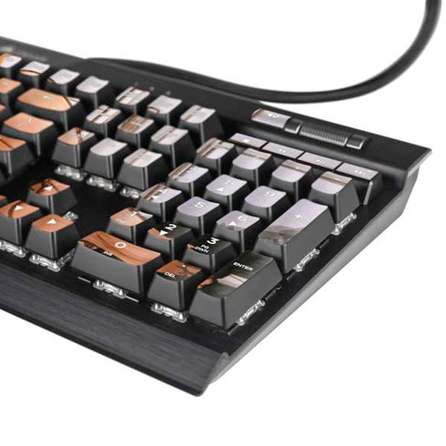 Cozy Autumn Library Witch with Cat and Coffee by Ivy Dolamore K95 RGB PLATINUM Mechanical Gaming Keyboard Skin