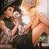 Cozy Autumn Library Witch with Cat and Coffee by Ivy Dolamore Moto G6 Skin