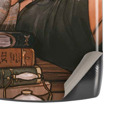 Cozy Autumn Library Witch with Cat and Coffee by Ivy Dolamore Motorola RAZR Skin