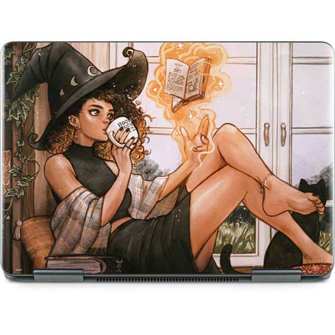 Cozy Autumn Library Witch with Cat and Coffee by Ivy Dolamore Notebook 9 Pro 13in (2017) Skin