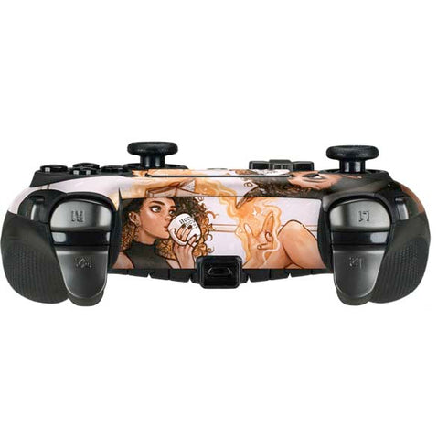 Cozy Autumn Library Witch with Cat and Coffee by Ivy Dolamore PlayStation Scuf Vantage 2 Controller Skin