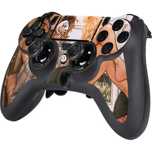 Cozy Autumn Library Witch with Cat and Coffee by Ivy Dolamore PS4/PC SCUF Impact Controller Skin