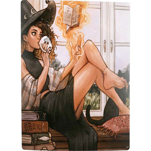 Cozy Autumn Library Witch with Cat and Coffee by Ivy Dolamore PS5 Digital Edition Bundle Skin