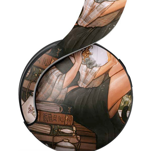 Cozy Autumn Library Witch with Cat and Coffee by Ivy Dolamore PULSE 3D Wireless Headset for PS5 Skin