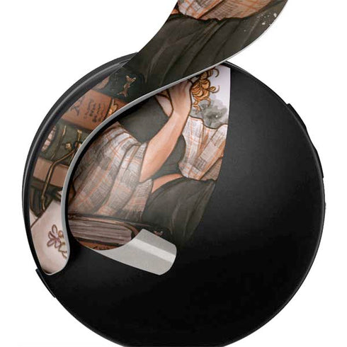 Cozy Autumn Library Witch with Cat and Coffee by Ivy Dolamore PULSE 3D Wireless Headset for PS5 Skin