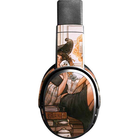 Cozy Autumn Library Witch with Cat and Coffee by Ivy Dolamore Skullcandy Crusher Wireless Skin