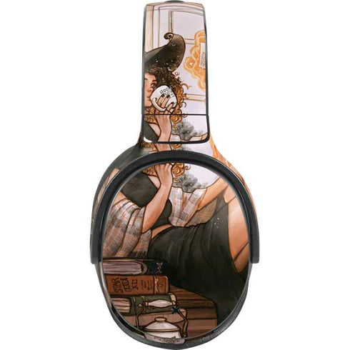 Cozy Autumn Library Witch with Cat and Coffee by Ivy Dolamore Skullcandy Venue Skin