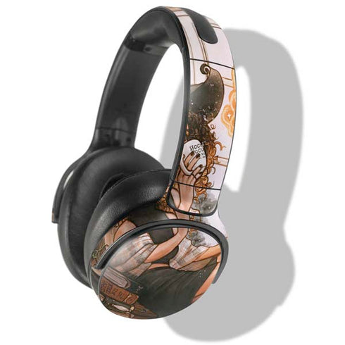 Cozy Autumn Library Witch with Cat and Coffee by Ivy Dolamore Skullcandy Venue Skin