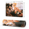 Cozy Autumn Library Witch with Cat and Coffee by Ivy Dolamore Gaming Mouse Pad