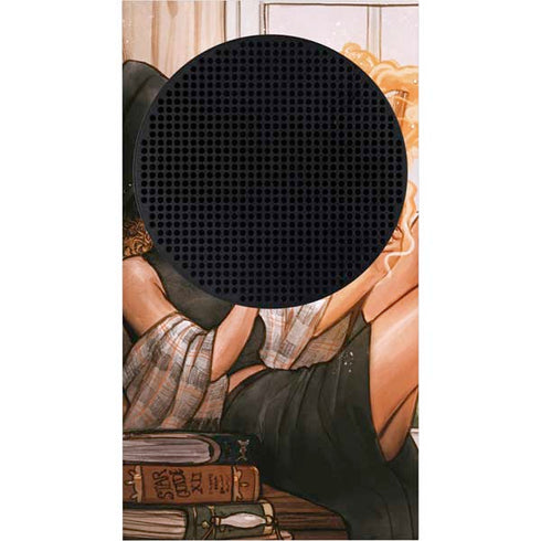 Cozy Autumn Library Witch with Cat and Coffee by Ivy Dolamore Xbox Series S Bundle Skin