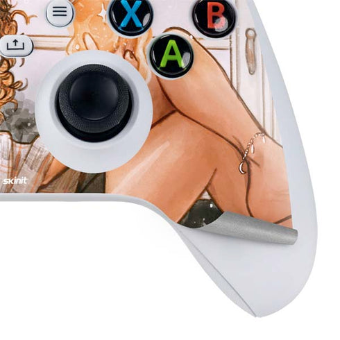 Cozy Autumn Library Witch with Cat and Coffee by Ivy Dolamore Xbox Series S Skins
