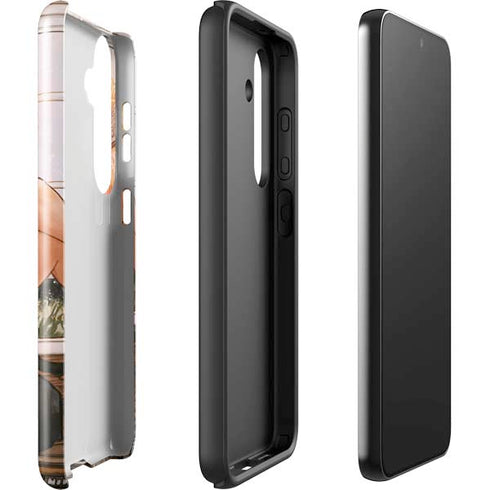 Cozy Autumn Library Witch with Cat and Coffee by Ivy Dolamore Galaxy S24 Impact Case