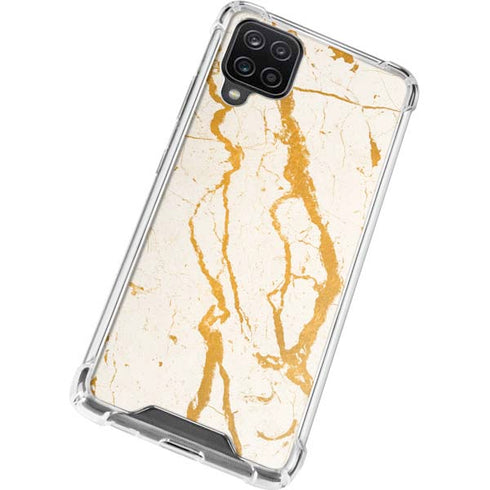 Cracked Marble Galaxy A12 Clear Case