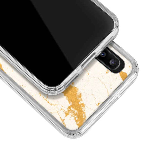 Cracked Marble Galaxy A20 Clear Case