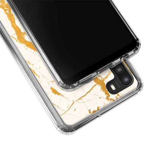 Cracked Marble Galaxy A21 Clear Case