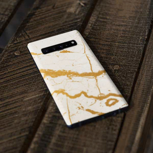 Cracked Marble Galaxy S10 Skin