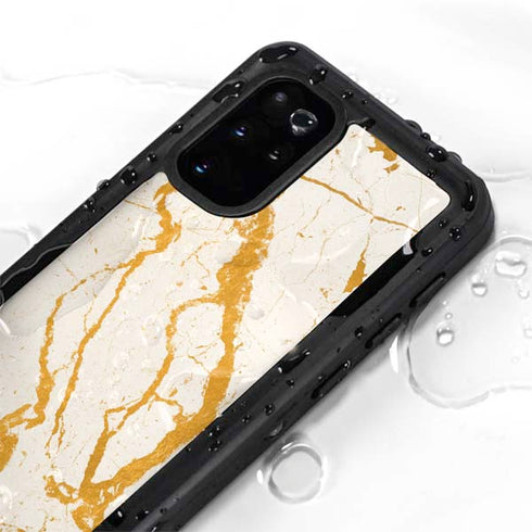 Cracked Marble Galaxy S20 Plus Waterproof Case